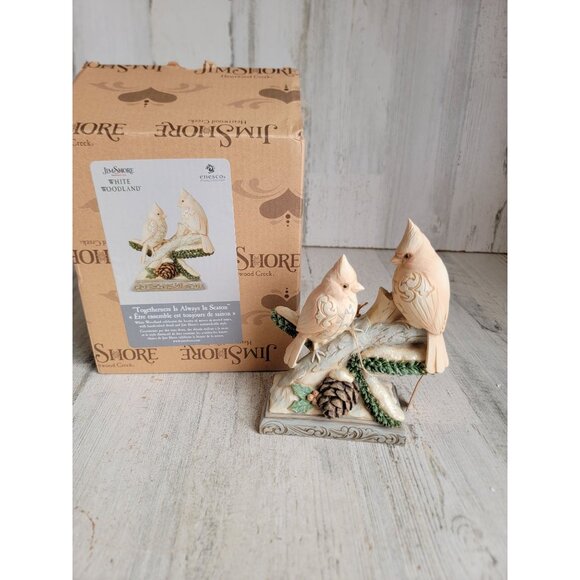 Jim shore NEW 6006585 togetherness is always in season cardinal Bird enesco figu - Picture 1 of 8